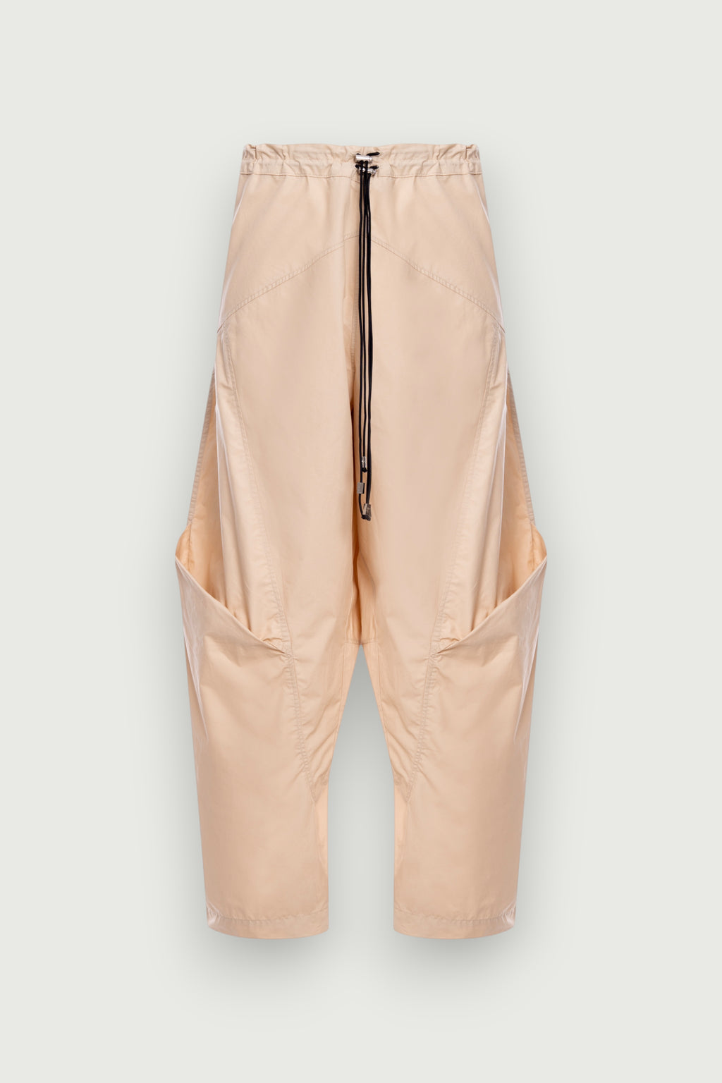 Calça Cargo Elástico Duplo Bege Karoline Vitto, vista frontal
