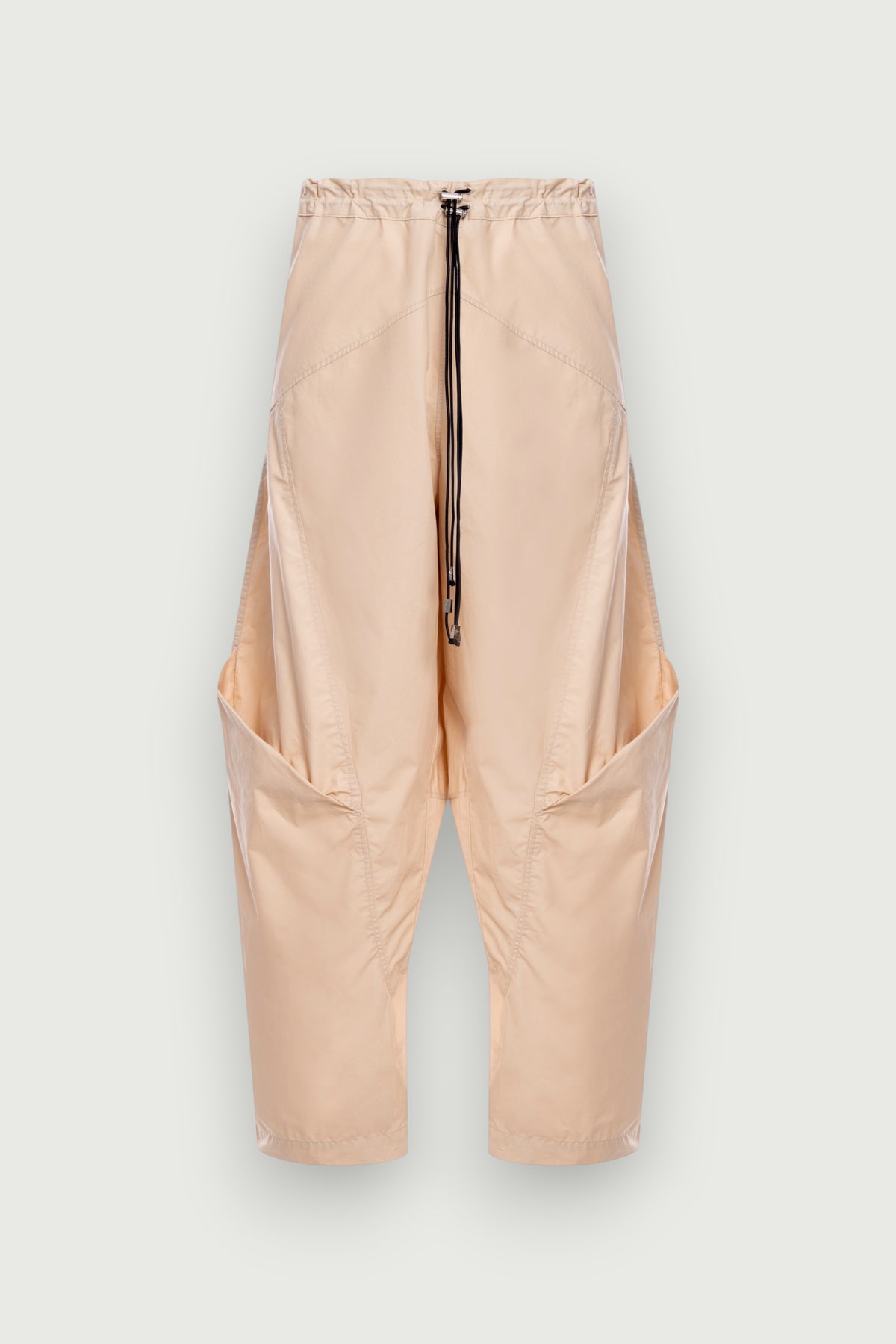 Calça Cargo Elástico Duplo Bege Karoline Vitto, vista frontal