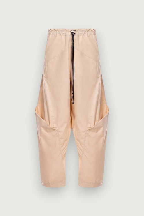Calça Cargo Elástico Duplo Bege Karoline Vitto, vista frontal
