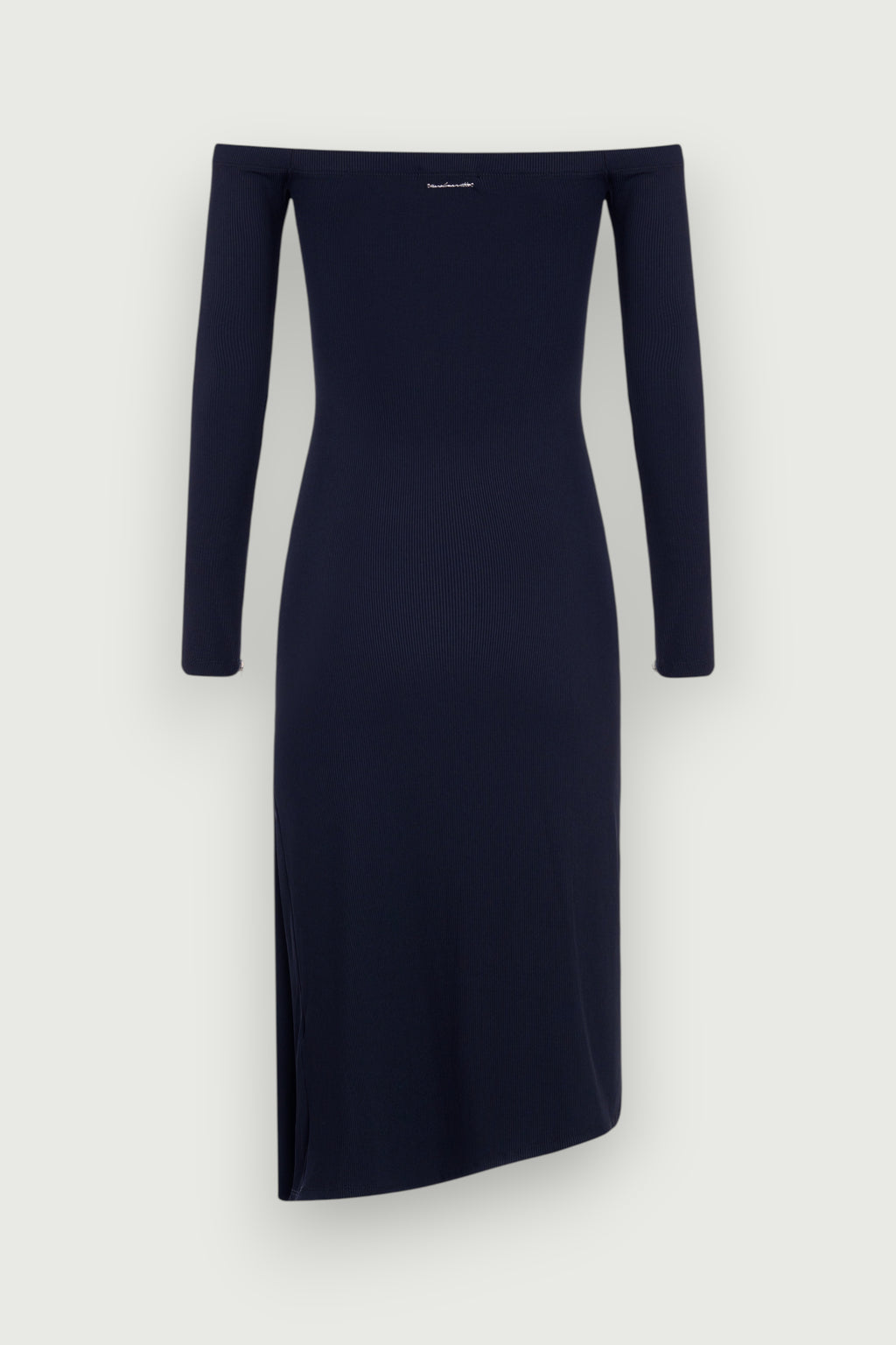 Vestido Midi Zíperes Preto Karoline Vitto, vista traseira