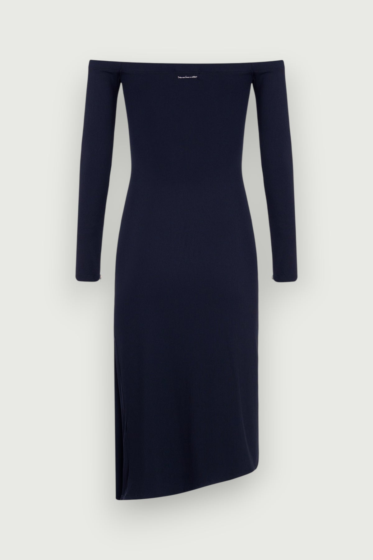 Vestido Midi Zíperes Preto Karoline Vitto, vista traseira