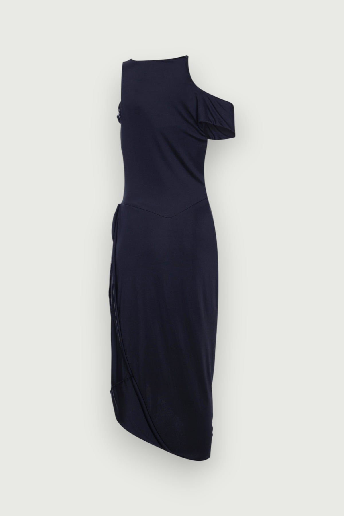 Vestido Undertide Preto Karoline Vitto abotoado, vista traseiro