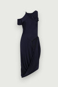Vestido Undertide Preto Karoline Vitto abotoado, vista frontal
